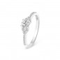 Bague Solitaire Diamant "Everly" Pavée
