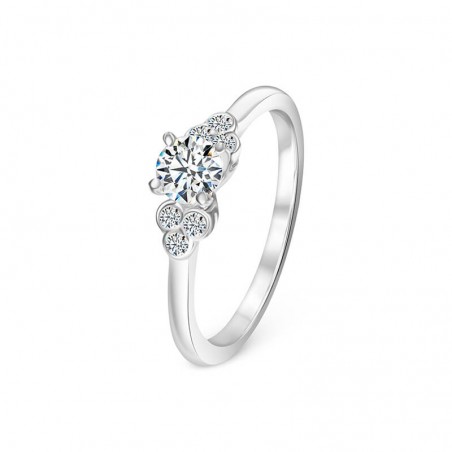Bague Solitaire Diamant "Everly" Epaulé