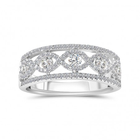 Bague Alliance Diamant "Amour" Infini