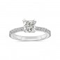 Bague Solitaire Diamant Pavé "Étoile"