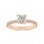 Bague Solitaire Diamant Pavé "Étoile"