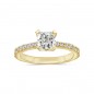 Bague Solitaire Diamant Pavé "Étoile"