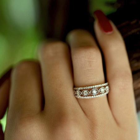 Alliance Diamant "Amour" Ovale