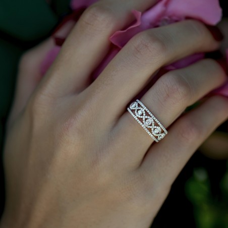 Bague Alliance Diamant "Amour" Infini