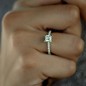 Bague Solitaire Diamant Pavé "Étoile"