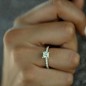 Bague Solitaire Diamant Pavé "Étoile"