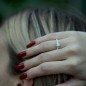 Bague Solitaire Diamant Pavé "Eva"