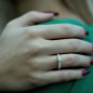 Bague Solitaire Diamant Pavé "Eva"