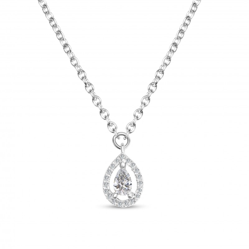 Collier Pendentif Diamant "Ambre"