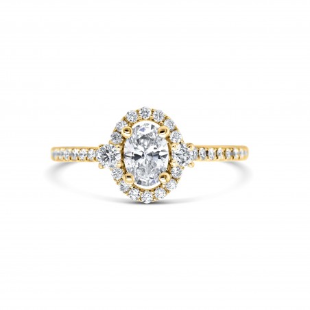 Bague Solitaire Diamant Épaulé "Lisa"
